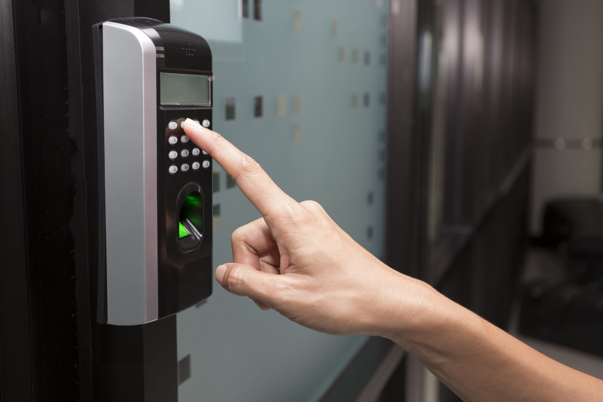 fingerprint and access control in a office building