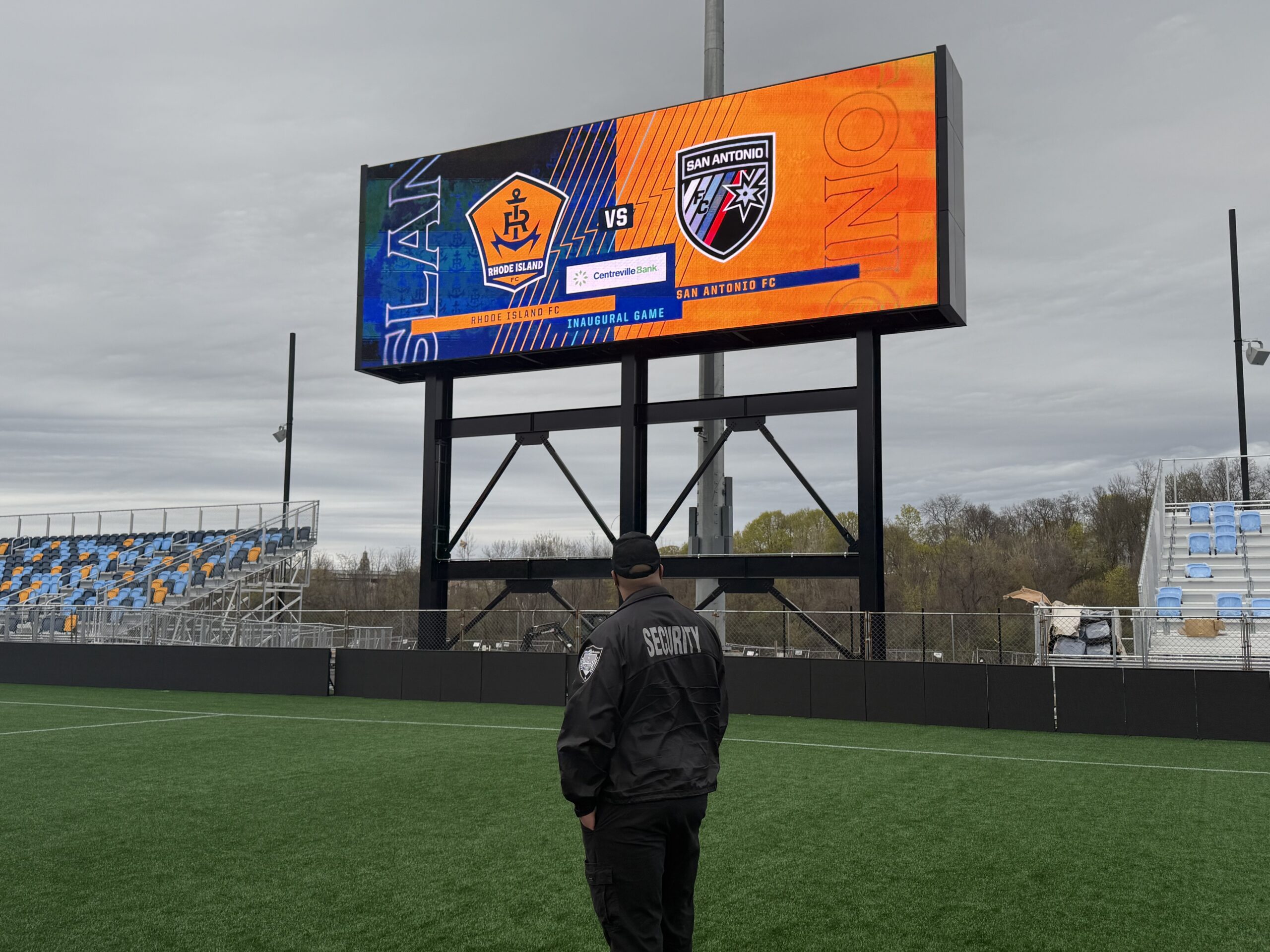 Professional security guards at Rhode Island sporting event