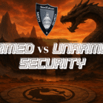 armed security officer and unarmed security officer displayed side by side for a Rhode Island security comparison