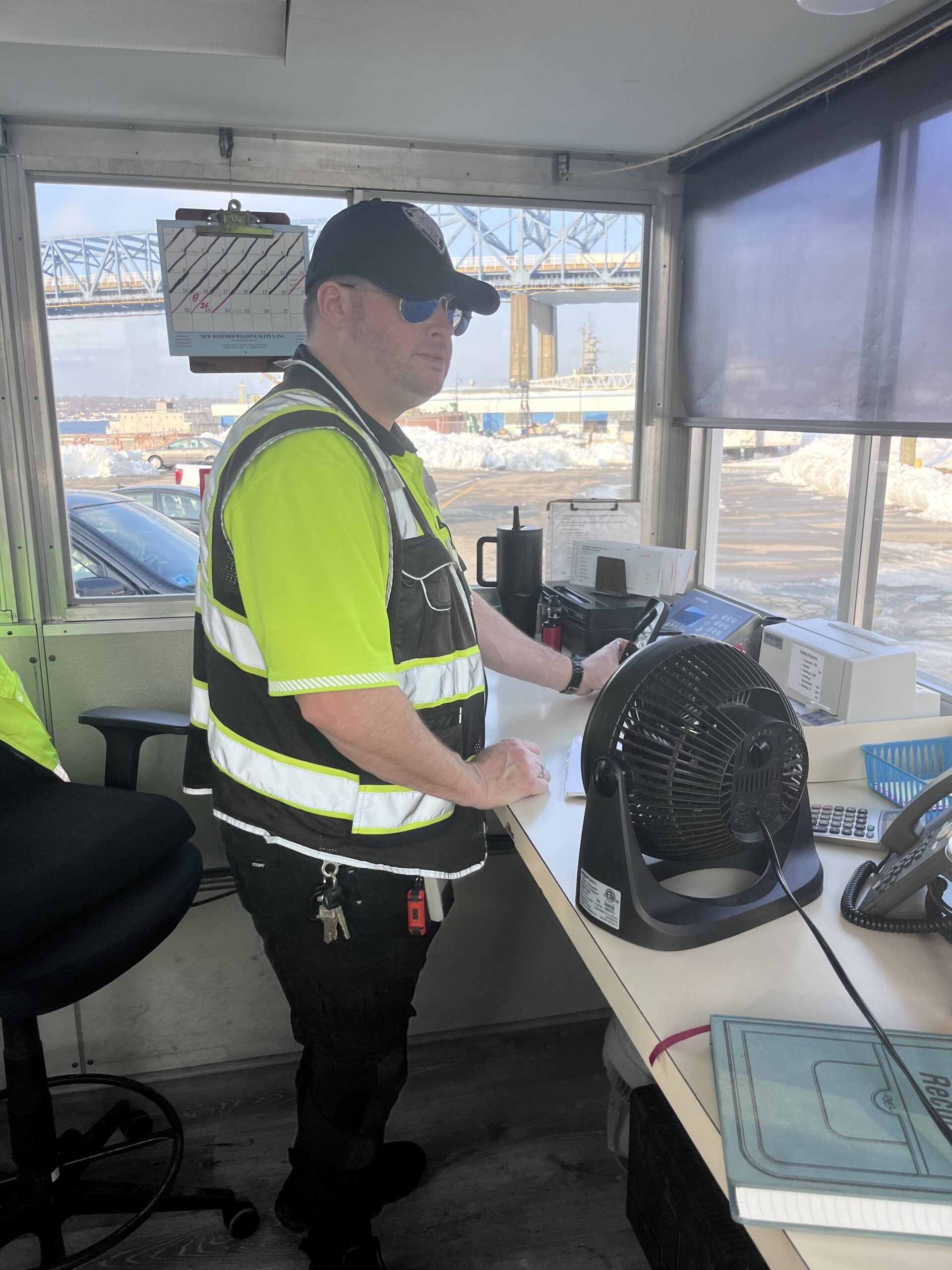 Industrial security coverage by SecurityRI at commercial facility near Rhode Island border